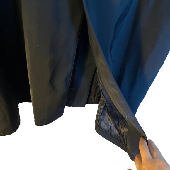 Vintage Armani Collezioni Men's Overcoat Trench Coat Black Jacket Formal Size 40 - Picture 10 of 14